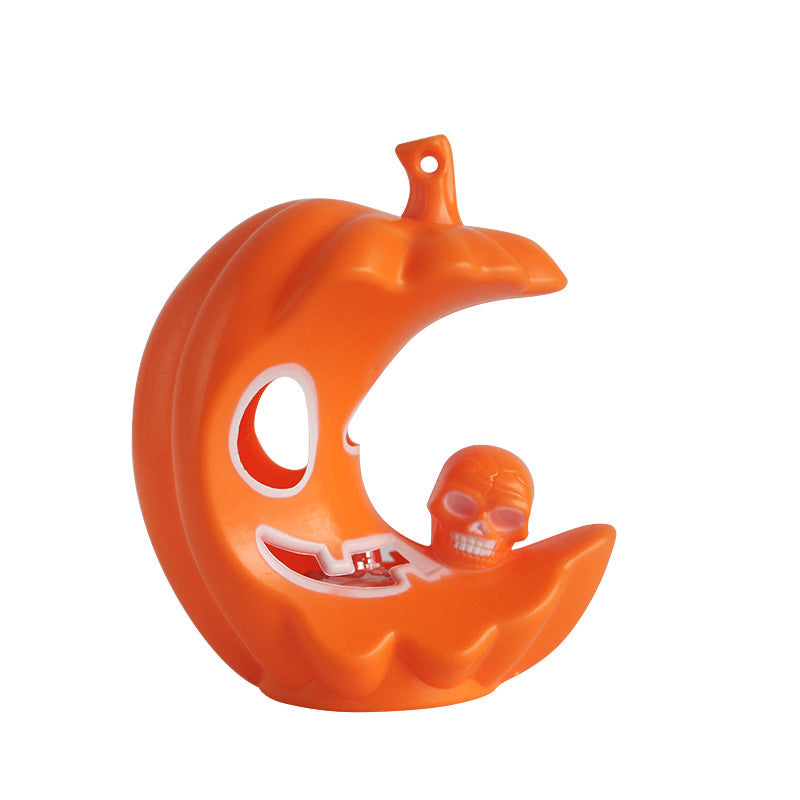 Halloween Decoration Figure Skull with Pumpkin Hat
