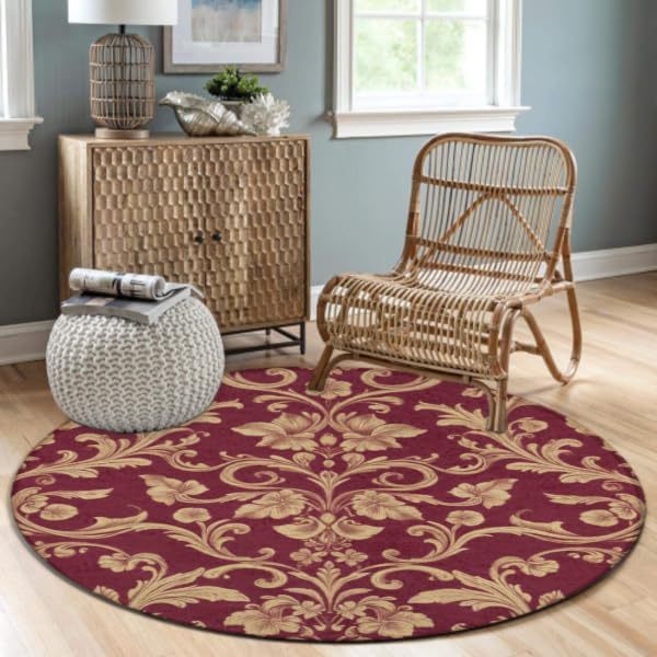 Artistic Celestial Theme Round Rug