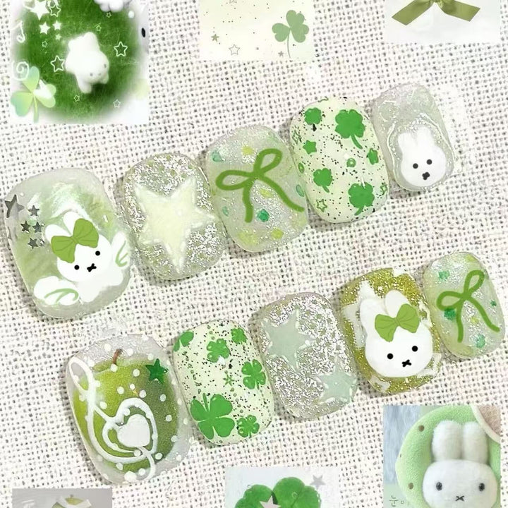 Playful Bunny-Themed Nail Art Set Kalsten
