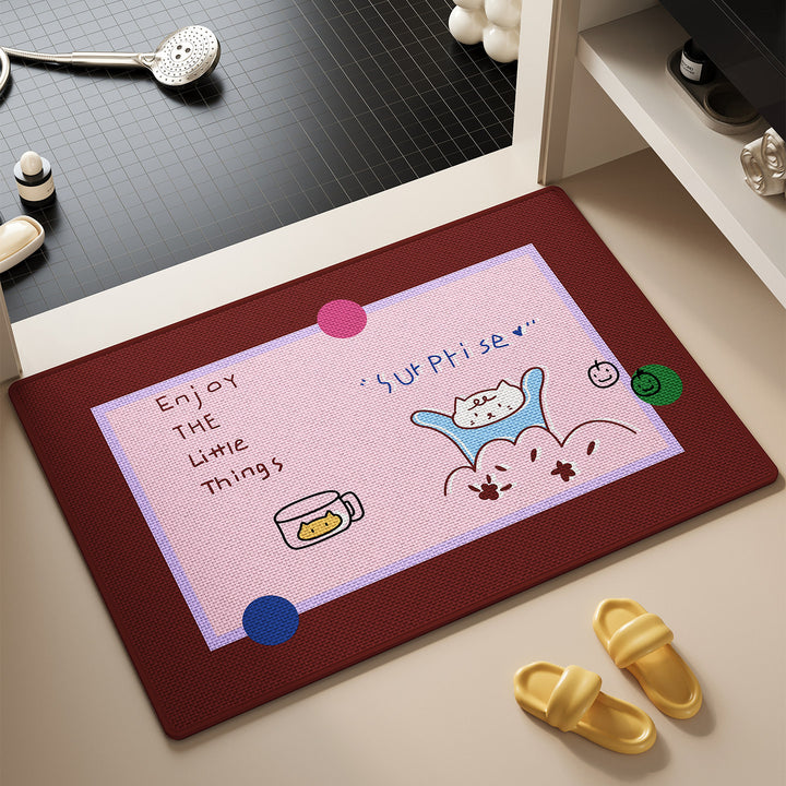 Cute Cat-Themed Bath Rug Kalsten