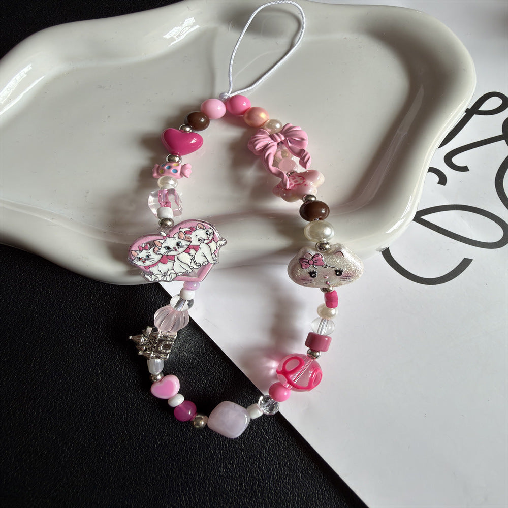 Cute Themed Beaded Charm Lanyard Kalsten