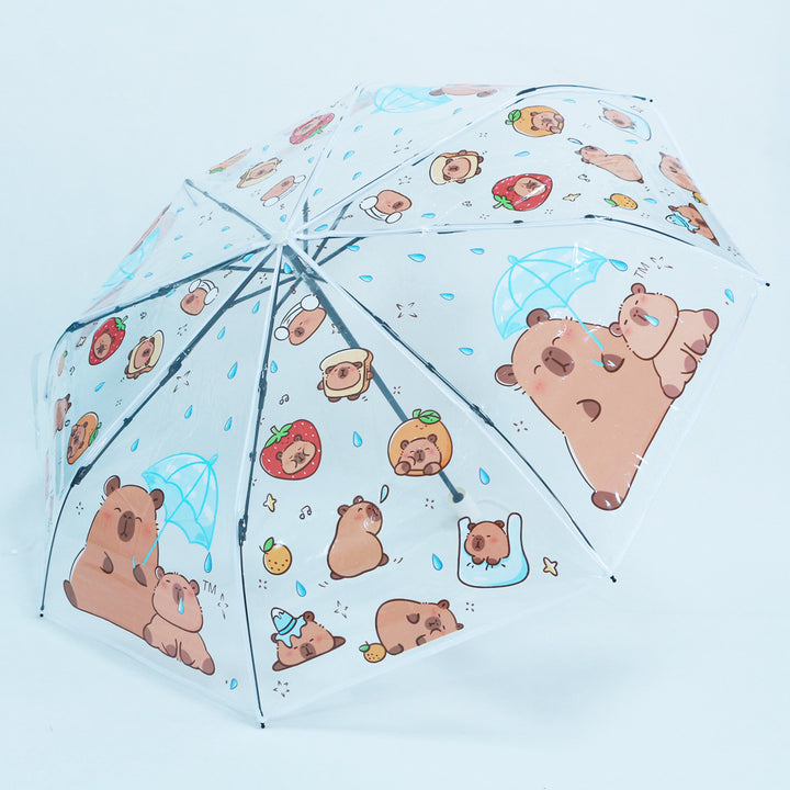 Women Folding Umbrella with Unique Cartoon Bear Design Kalsten