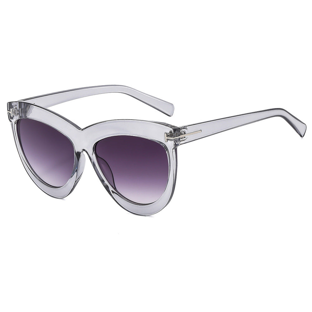 Stylish Cat-Eye Sunglasses with Slim Metal Accents Kalsten