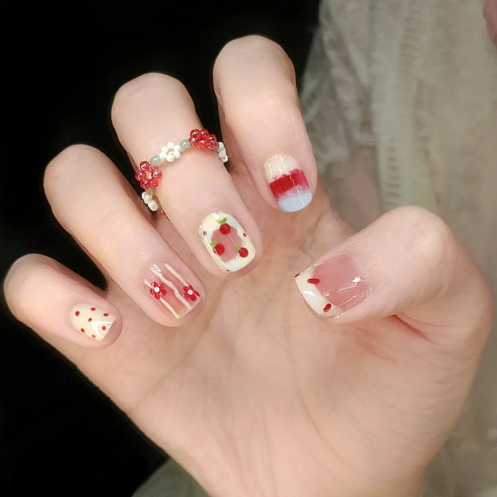 Cute Bear-Themed Press-On Nail Set Kalsten