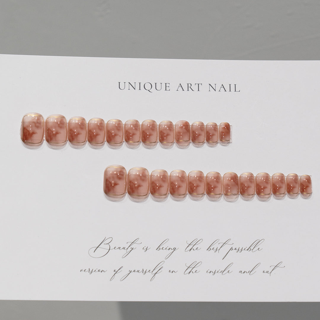 Glossy Natural Press-On Nails