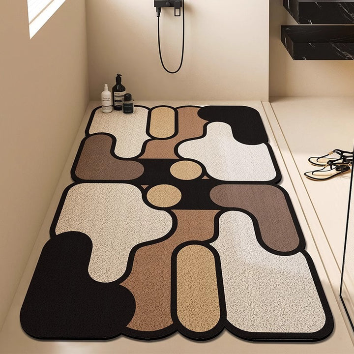 Modern Geometric Bath Mat Kalsten