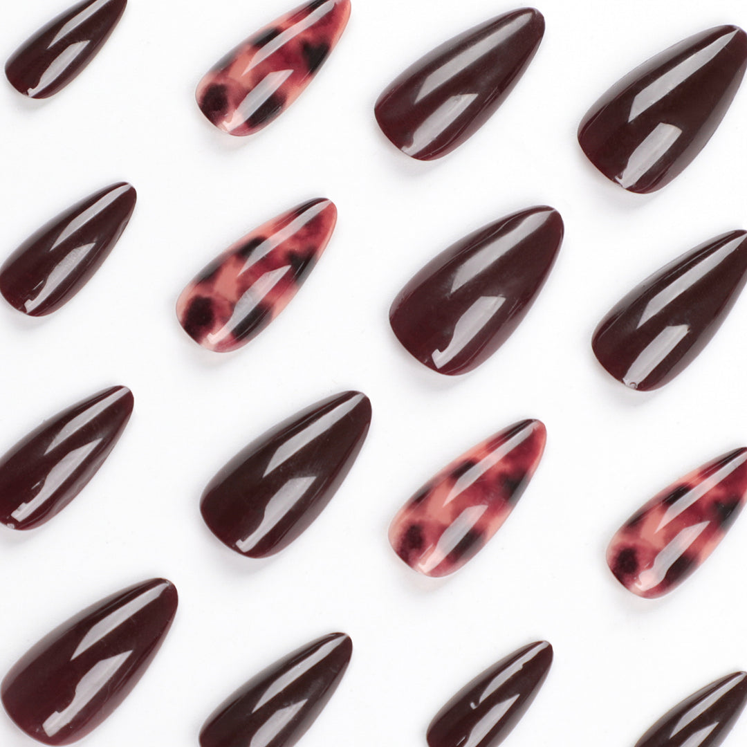 Elegant Stiletto Nails with Animal Design Kalsten