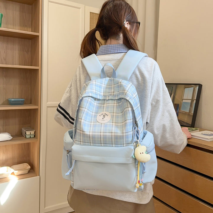 Stylish Plaid Backpack Kalsten