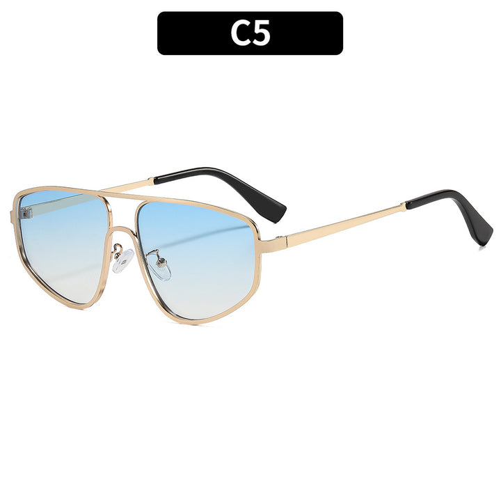 Geometric Shield Frame Sunglasses