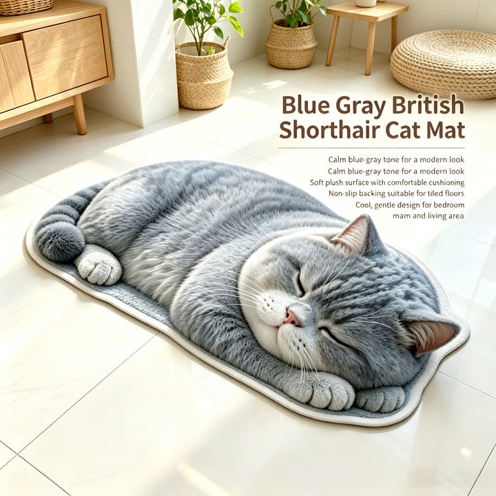Plush Cat Theme Area Rug