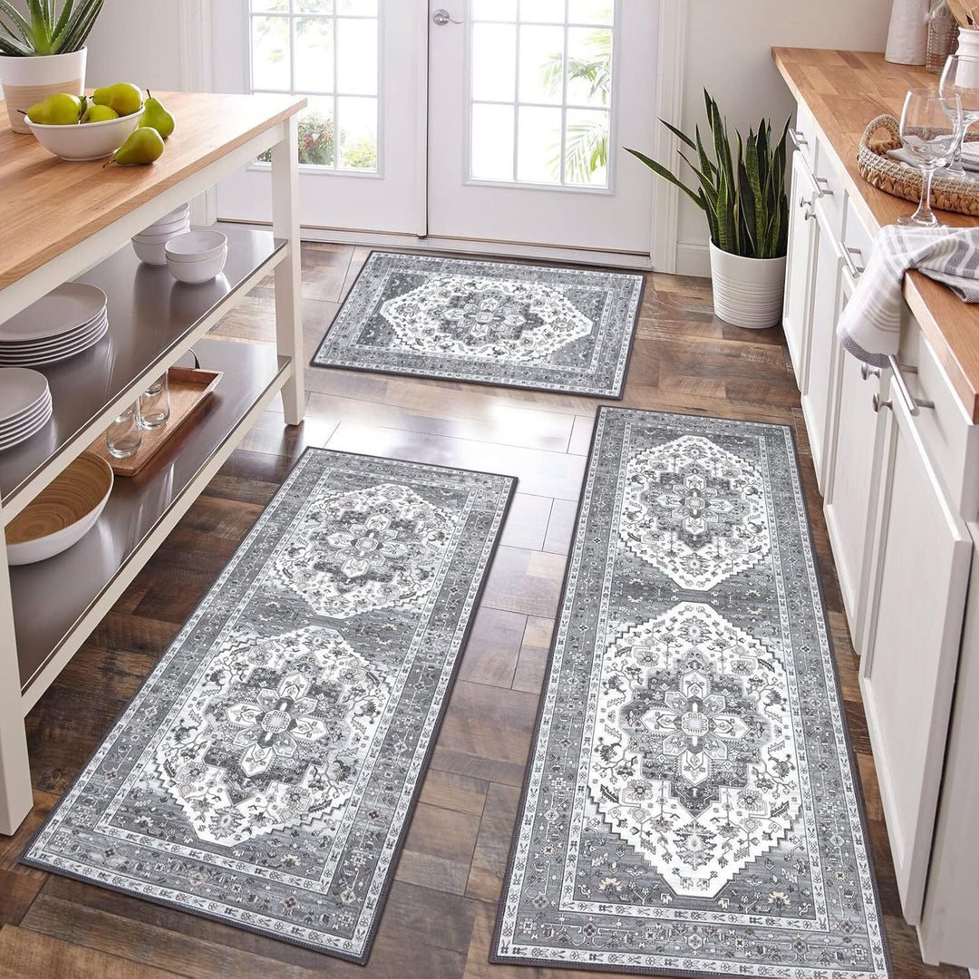 Geometric Pattern Kitchen Runner Mat