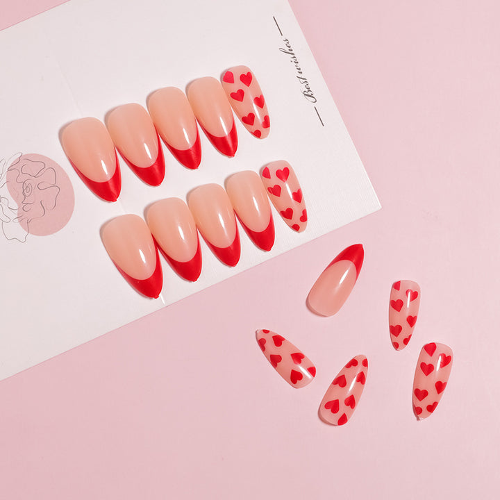 Artistic Heart Designed Press-On Nail Set Kalsten