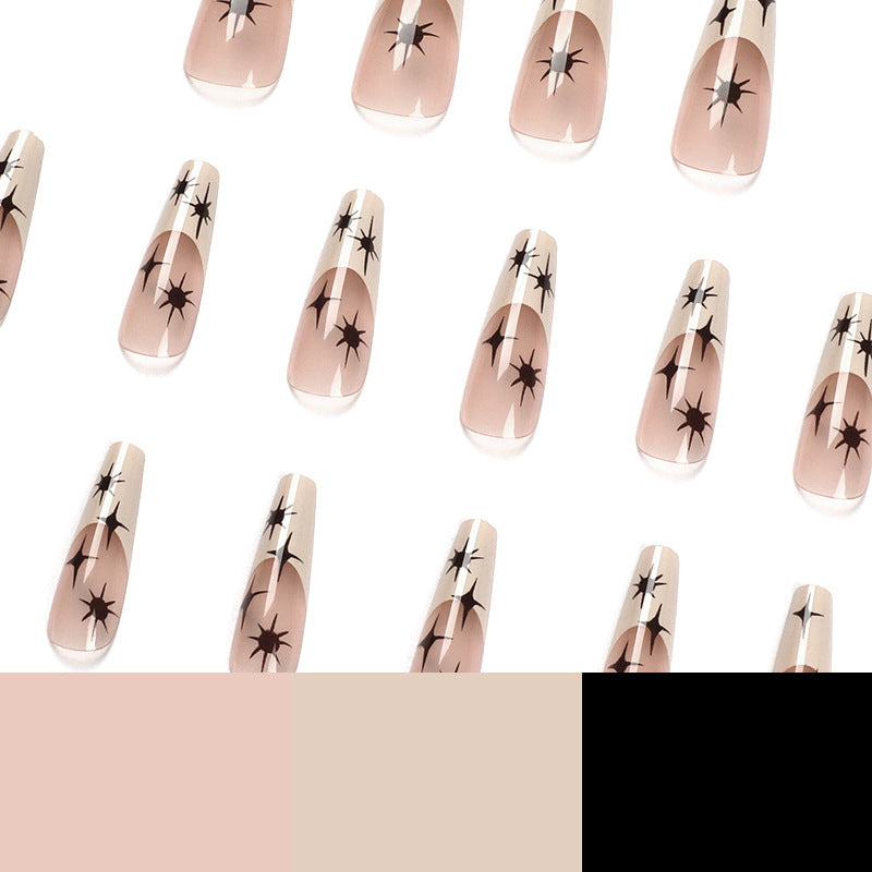 Artistic Nail Extensions with Elegant Star Design Kalsten