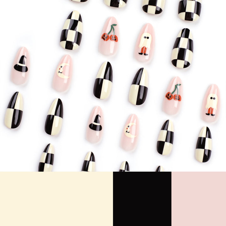 Artificial nail art in Halloween design Kalsten