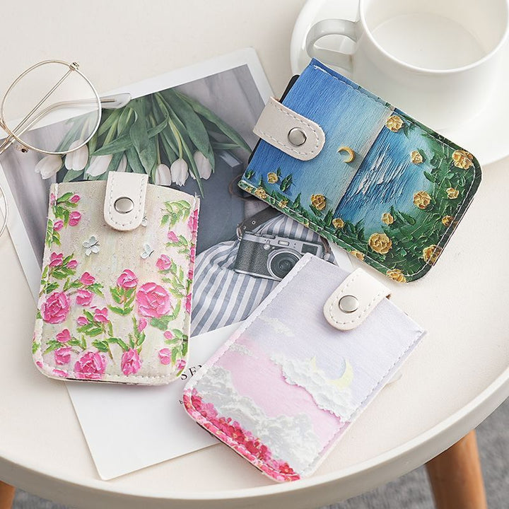 Artistic Floral Print Phone Pouch