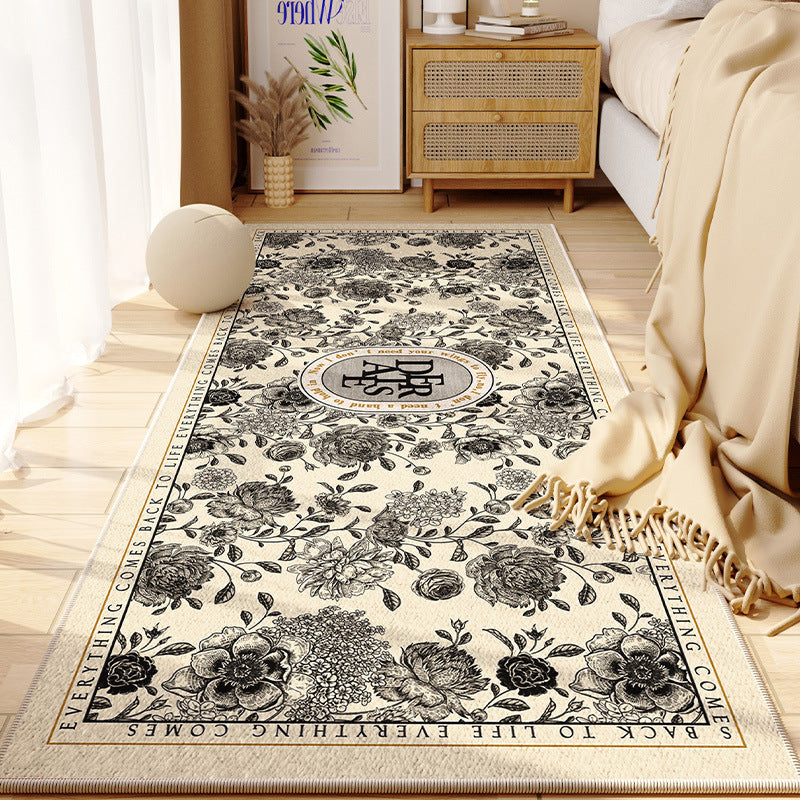 Vintage Checkerboard Pattern Area Runner Rug