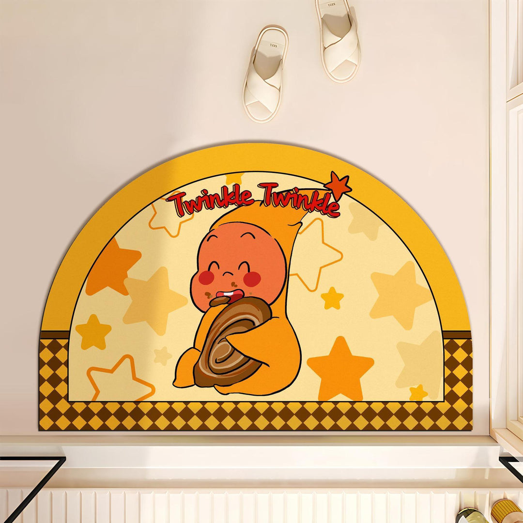 Cartoon-Themed Cushioned Bath Mat