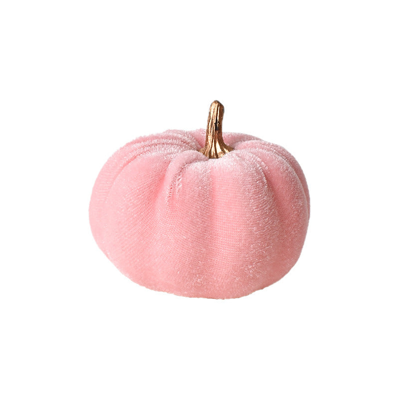 Samth Pumpkin Decoration Figure with Gold-colored Stem