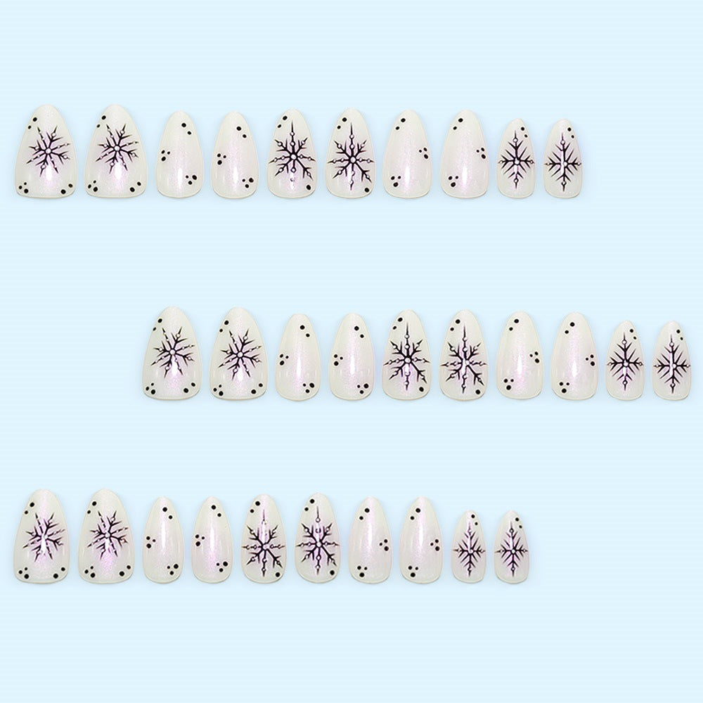 Artificial nail set with snowflake pattern Kalsten