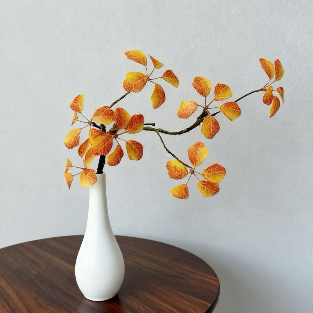 Decorative Faux Yellow Leaf Arrangement for Home Decor