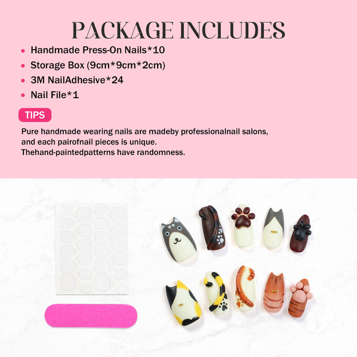 Animal Motif Artificial Nail Set Kalsten