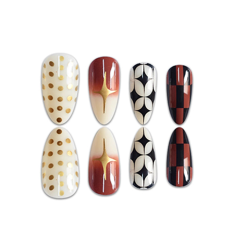 Stylish Stiletto Press-On Nails with Elegant Patterns Kalsten