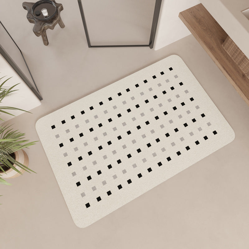 Modern Geometric Patterned Bath Mat Kalsten