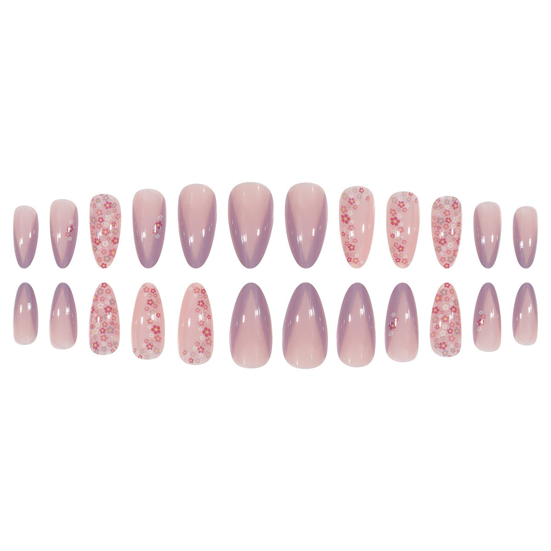 Floral Design Stiletto Press-On Nails Kalsten 1789086021