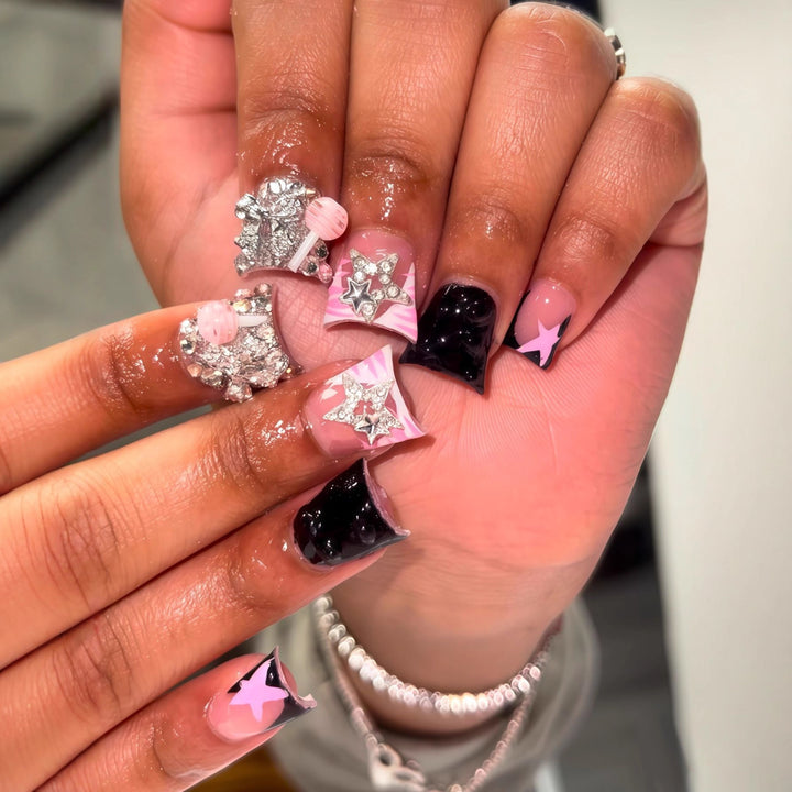 Glamorous Decorative Press-On Nail Art Kalsten