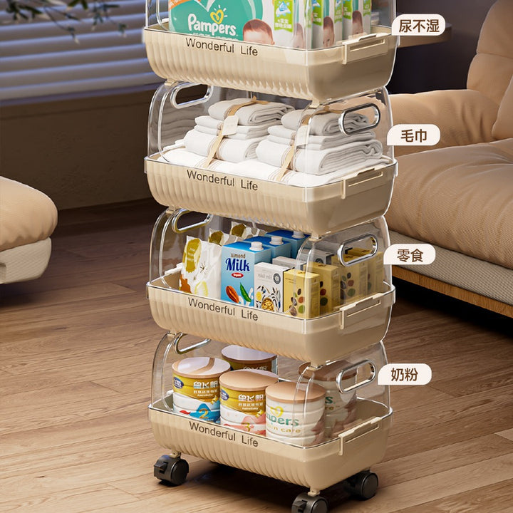 Multi-Tier Storage Organizer with Transparent Baskets Kalsten