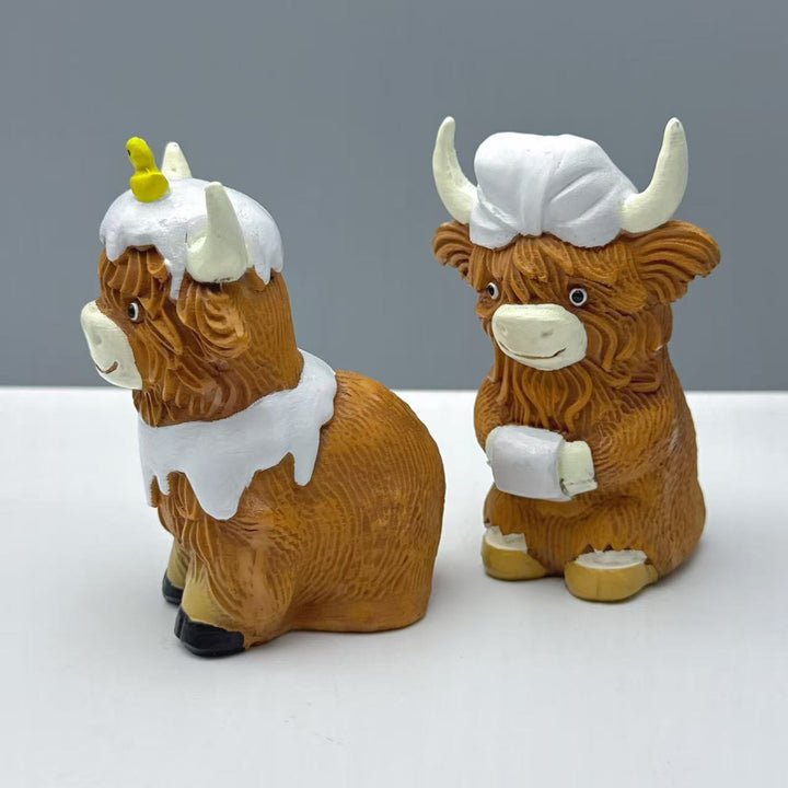 Funny Highland Cattle Figurine Kalsten