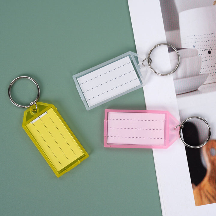 Unisex keychain with reusable label field Kalsten