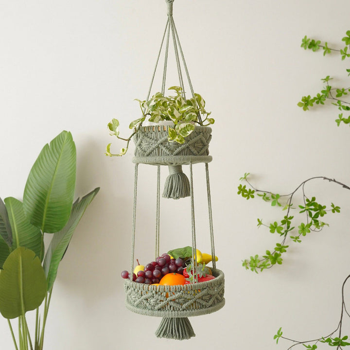 Multi-Tiered Macrame Hanging Storage Kalsten