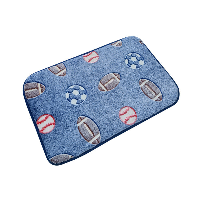 Star-Patterned Plush Bath Mat Kalsten