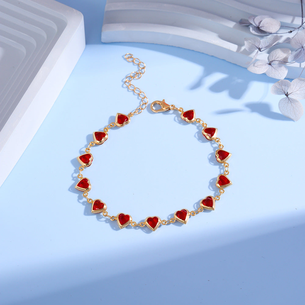 Heart-Shaped Charm Bracelet Kalsten
