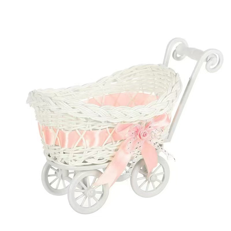 Vintage Woven Doll Stroller Kalsten