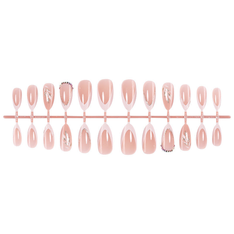 Artificial nail set with elegant tips and glitter accents Kalsten