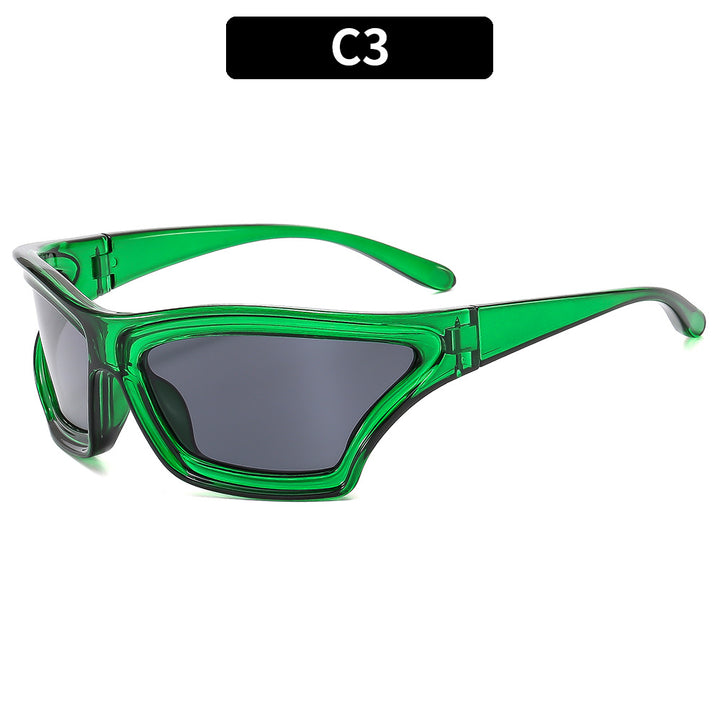 Bold Angular Shield Sunglasses