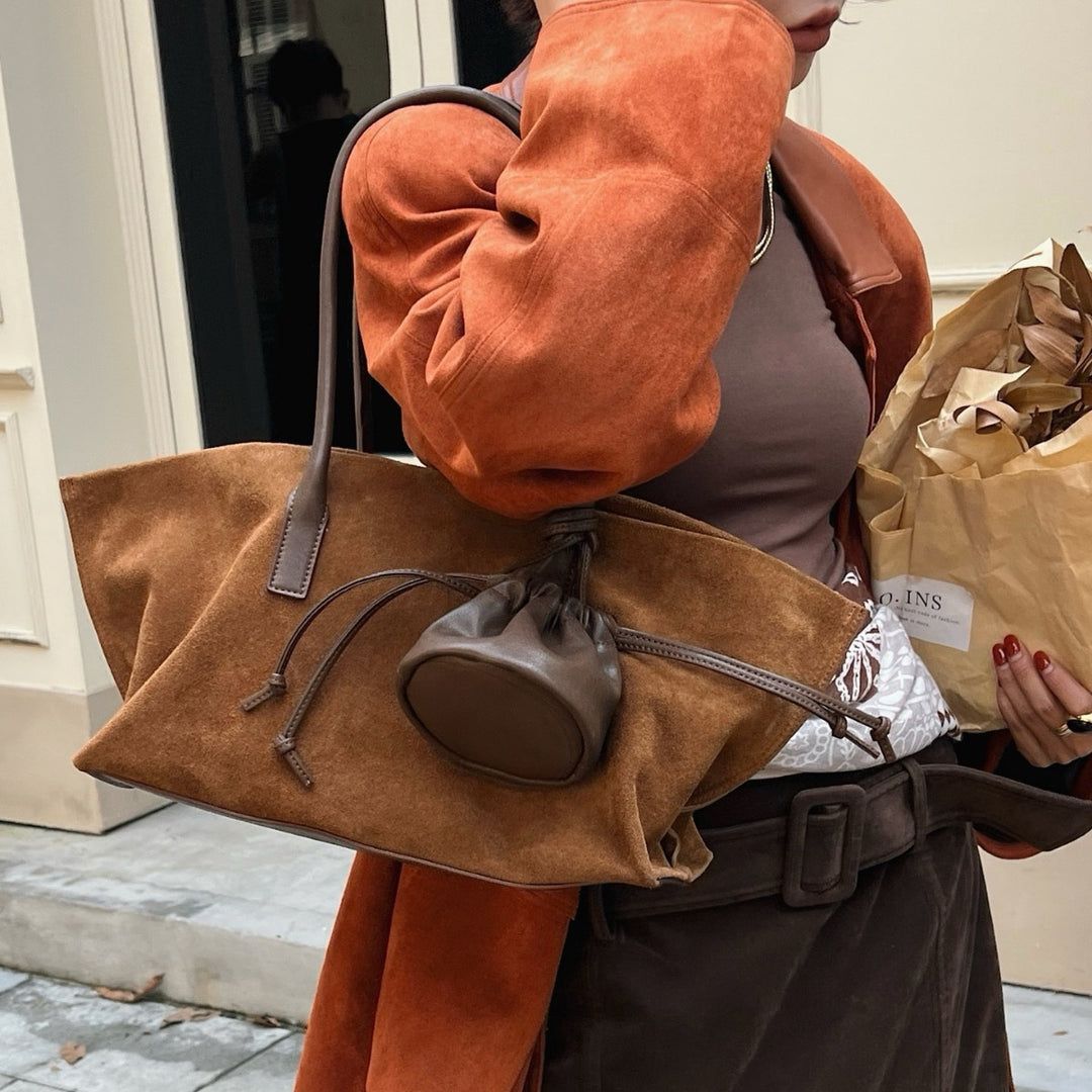 Casual Suede Tote Bag