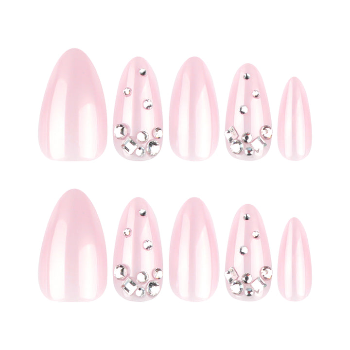 Artful nail art with delicate glitter accents and elegant French tip Kalsten