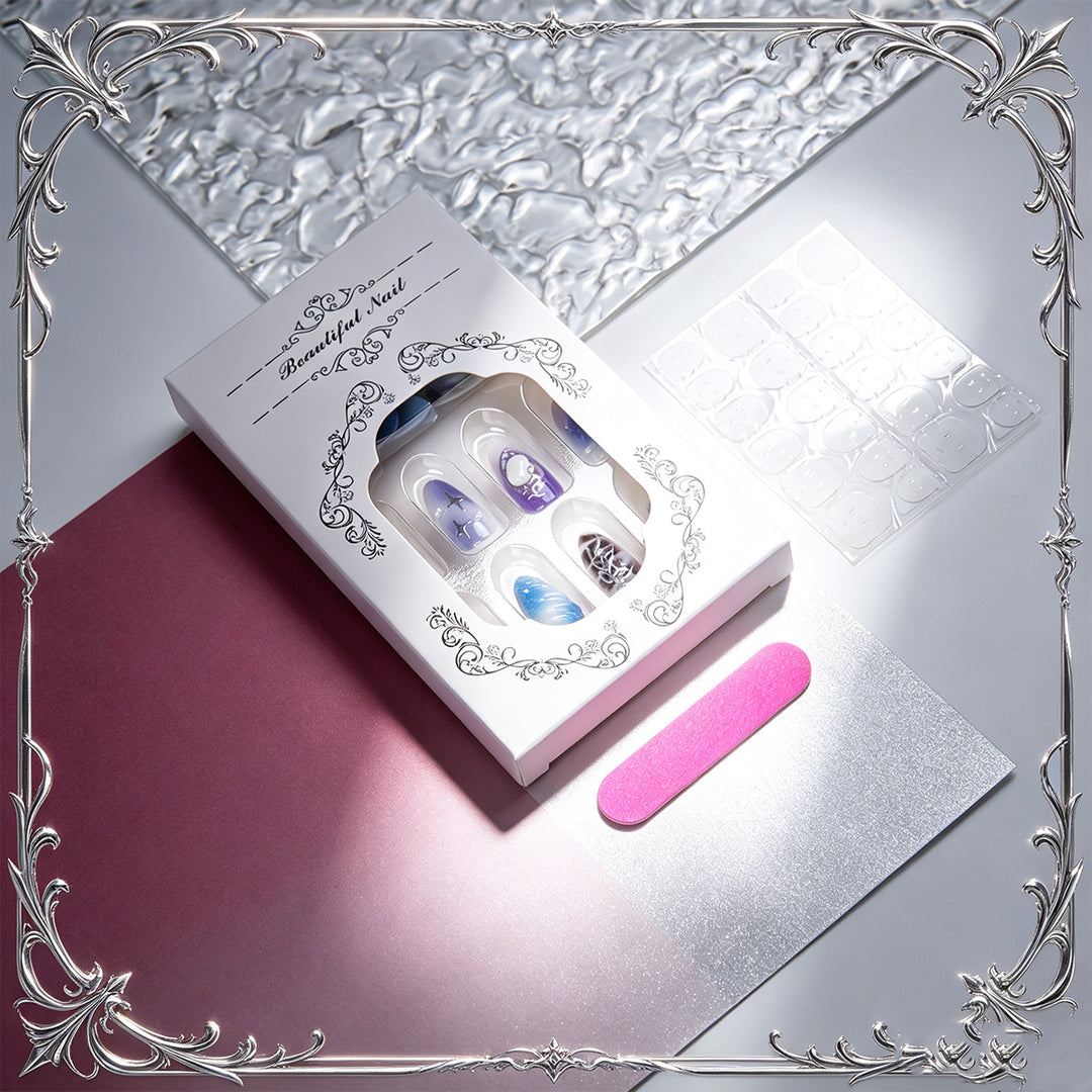 Acrylic Nail Set with Elegant Designs Kalsten