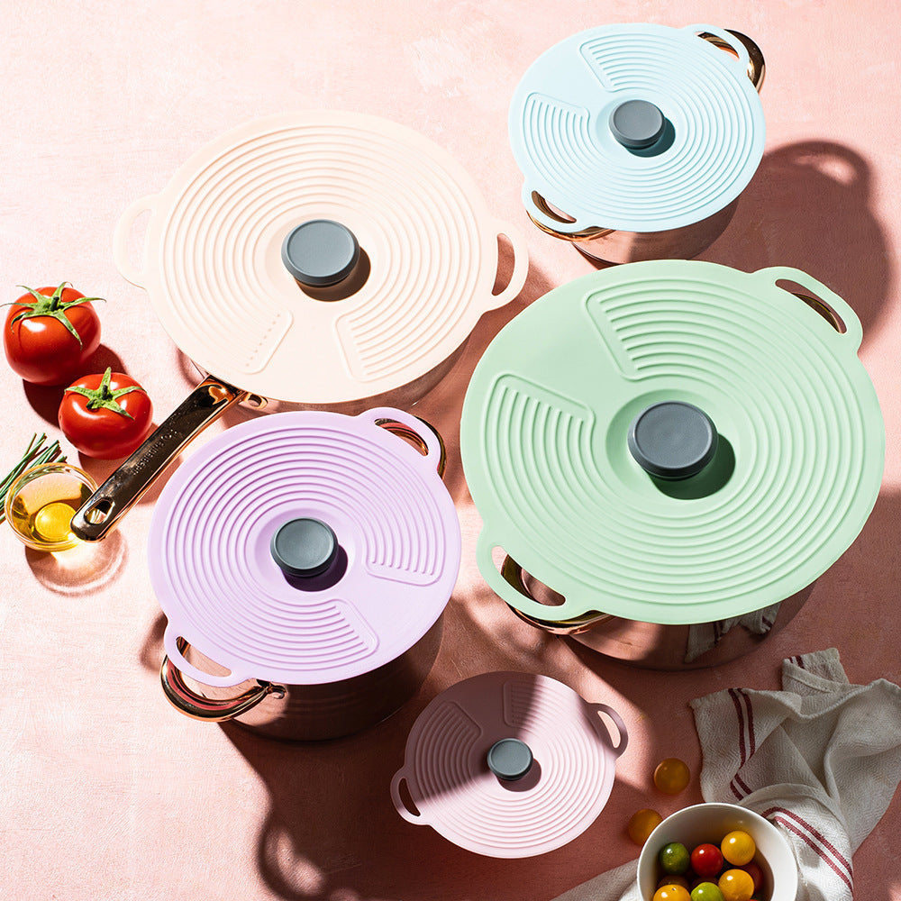 Silicone cooking lid with multifunctional steam valve Kalsten