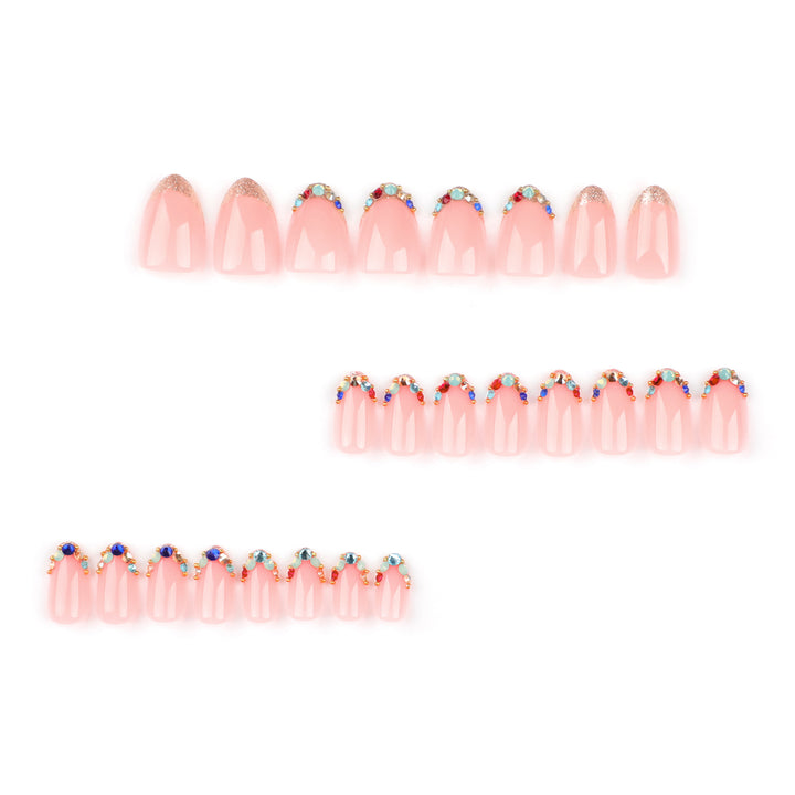 Artful nail art with glamorous rhinestone embellishments Kalsten