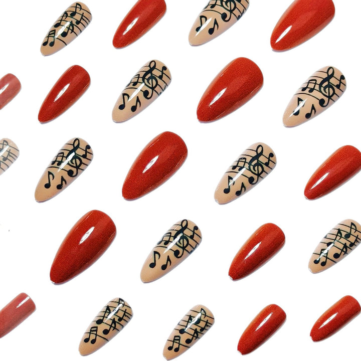 Artificial nails with Creative Note Design Kalsten