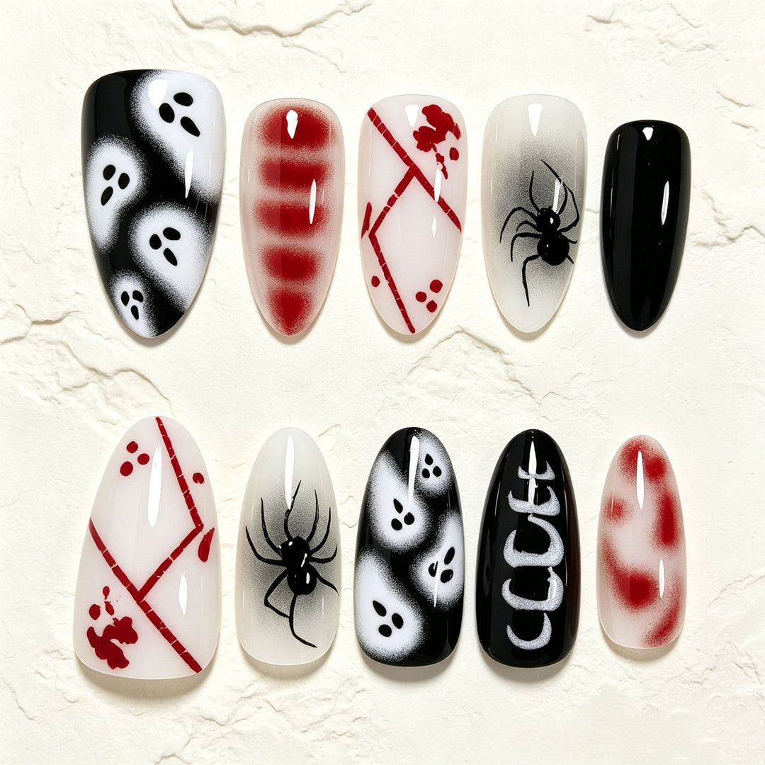 Halloween-Themed Artistic Press-On Nails Kalsten