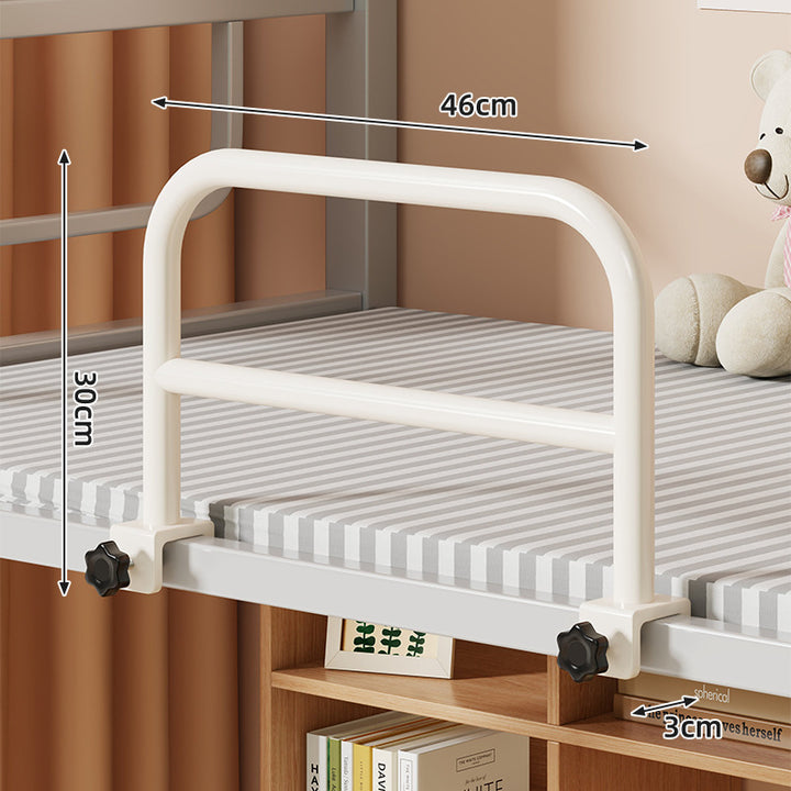 Clamp-On Tubular Bed Guard Rail with Tool-Free Knob Clamp