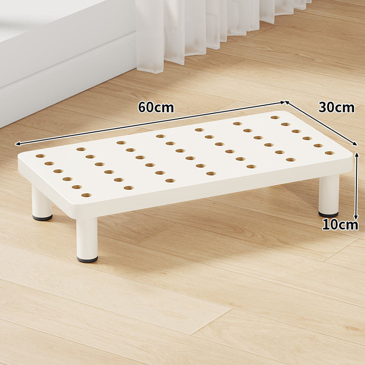 Low-Profile Ventilated Plastic Riser Platform with Anti-Slip Feet