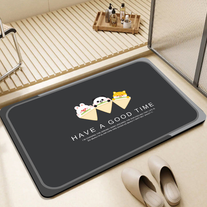 Cute Bunny-Themed Bathroom Mat Kalsten