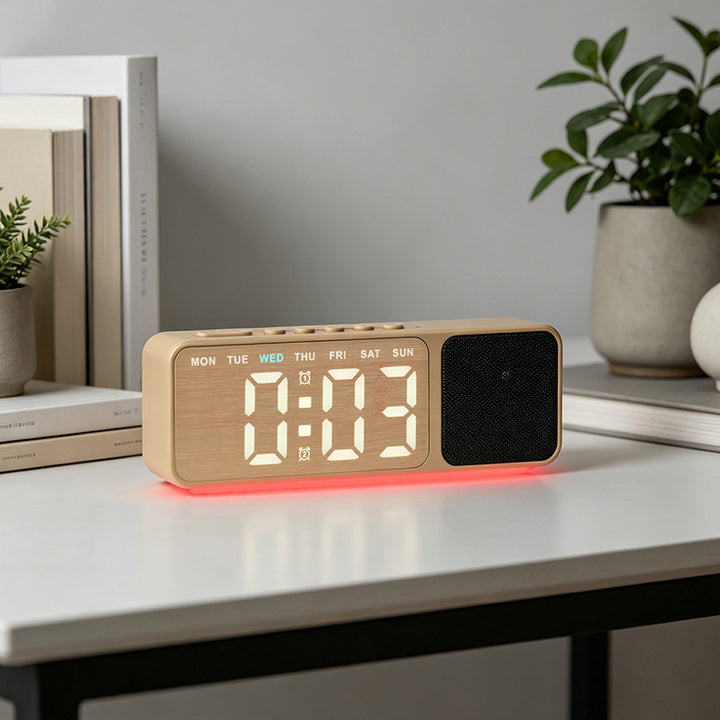 Digital LED alarm clock with multicolor lighting Kalsten