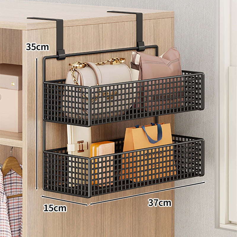 Overdoor Mesh Storage Organizer with Hooks
